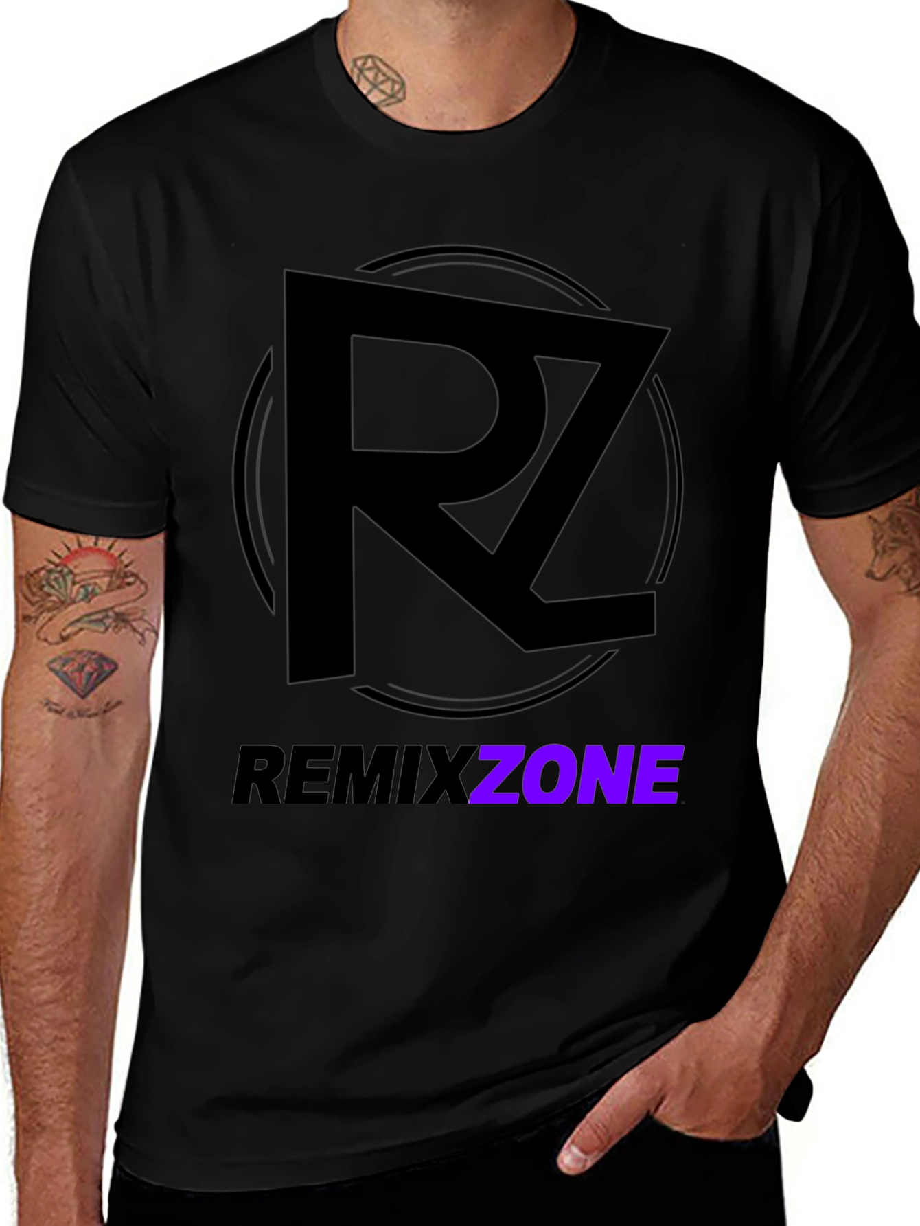 Remix Zone Black T-Shirt - Modern Graphic Tee