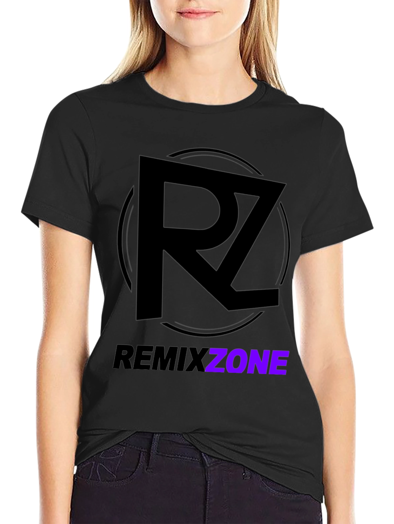 Remix Zone Black T-Shirt - Modern Graphic Tee