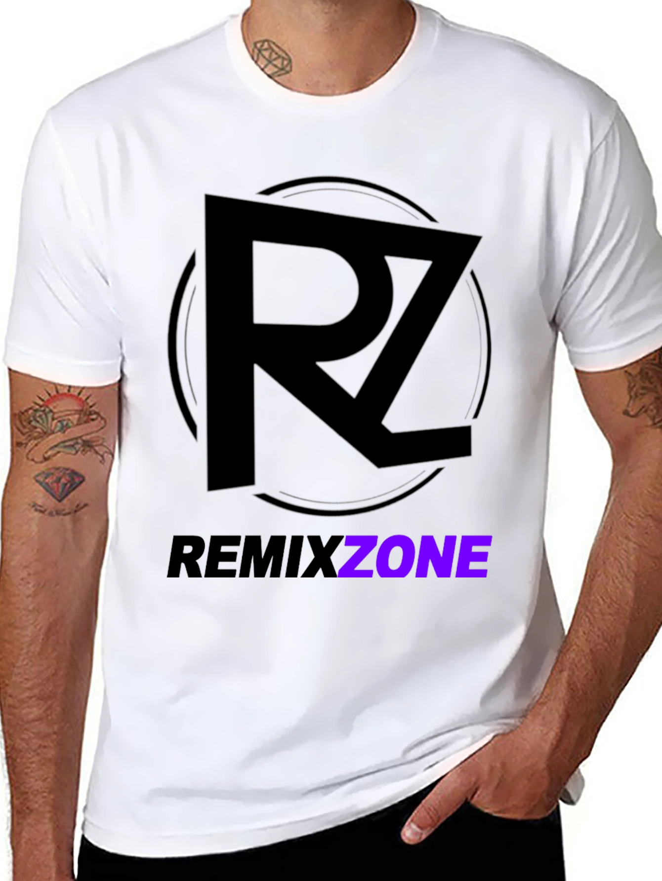 Remix Zone Black T-Shirt - Modern Graphic Tee