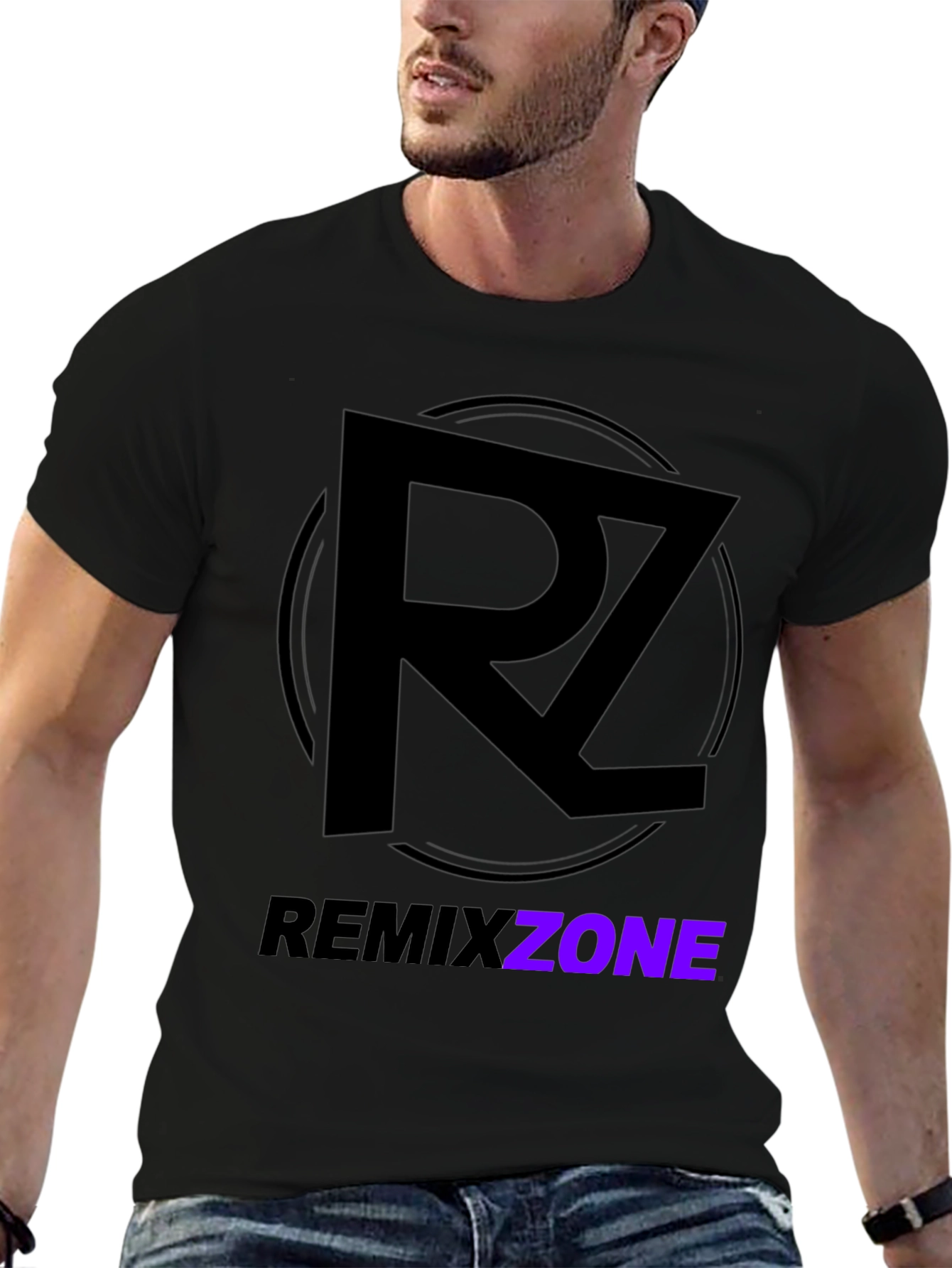 Remix Zone Black T-Shirt - Modern Graphic Tee