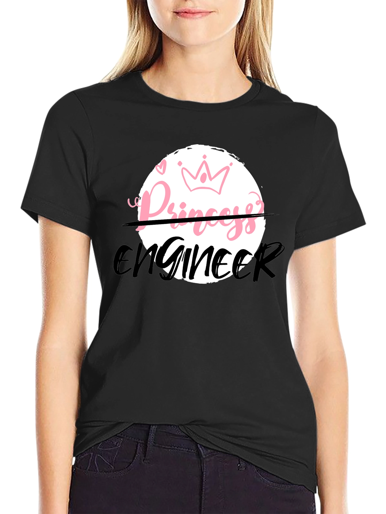 Princess Engineer Black T-Shirt