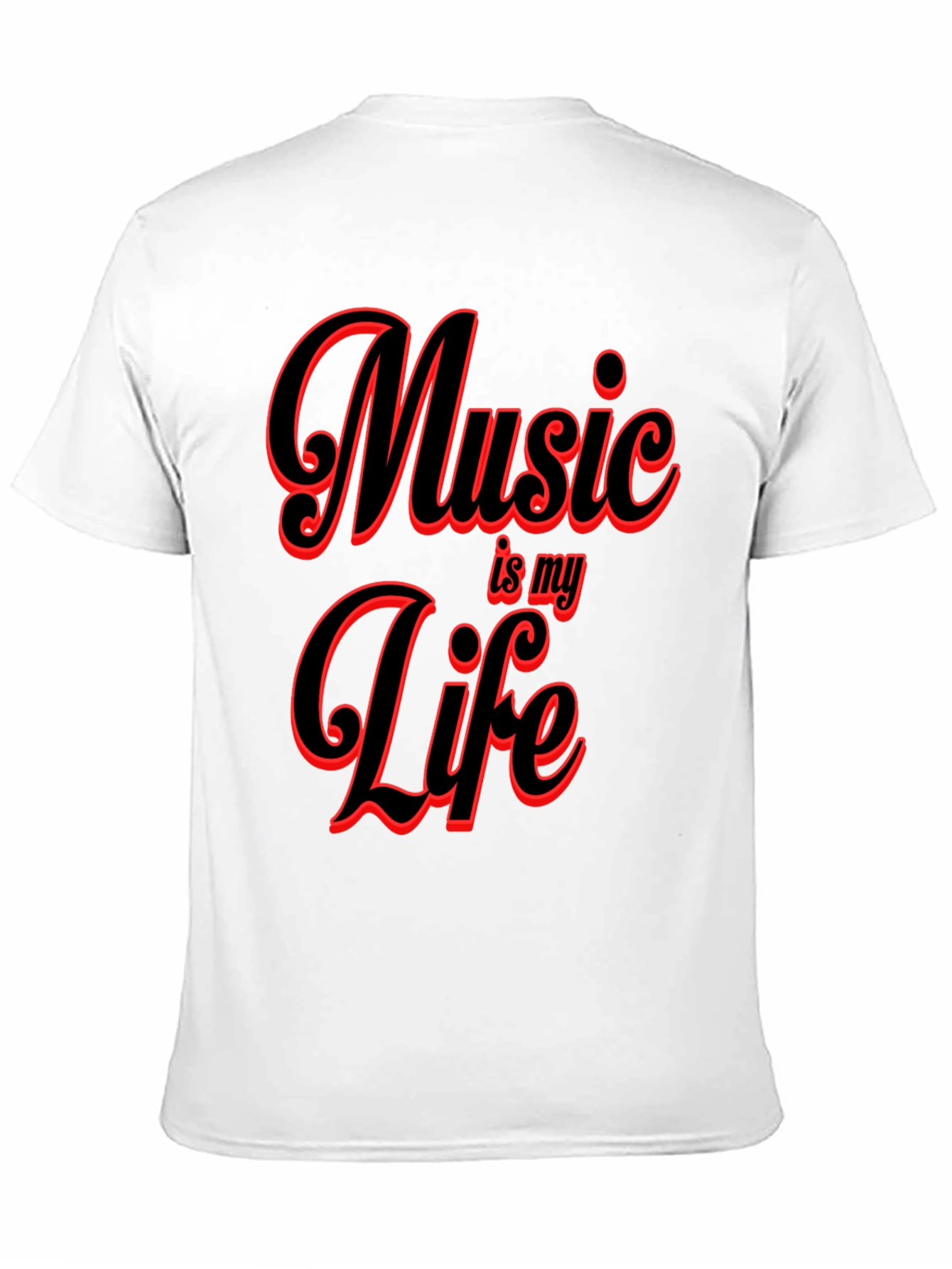 Music is My Life Graphic Tee - Black T-Shirt