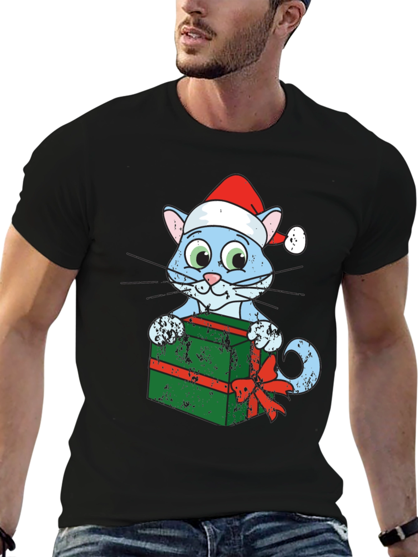 Festive Cat Gift T-Shirt