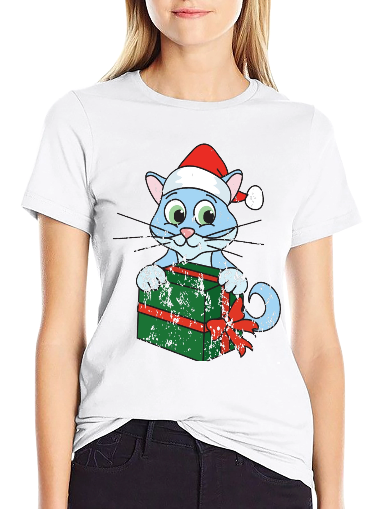 Festive Cat Gift T-Shirt