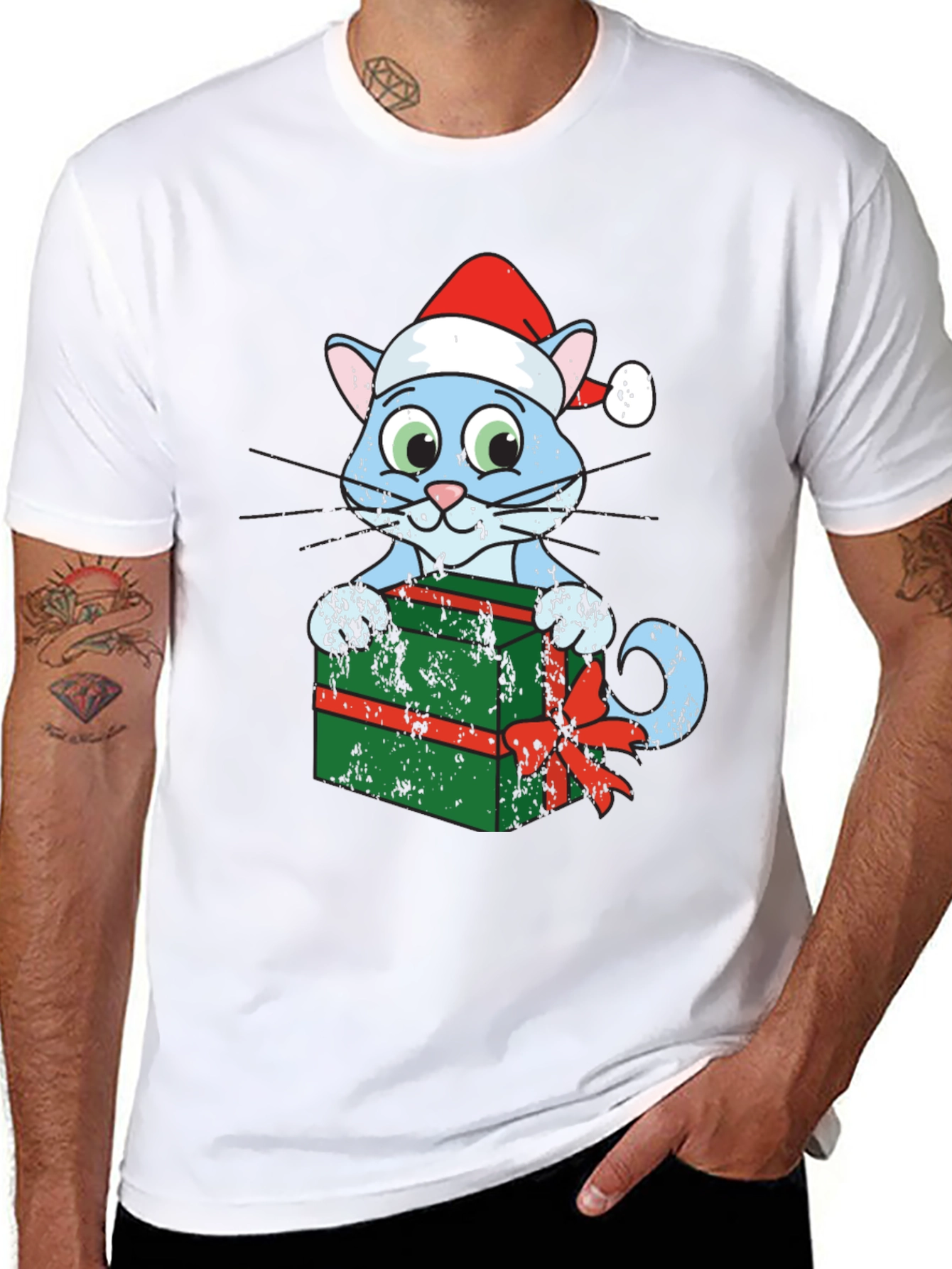 Festive Cat Gift T-Shirt