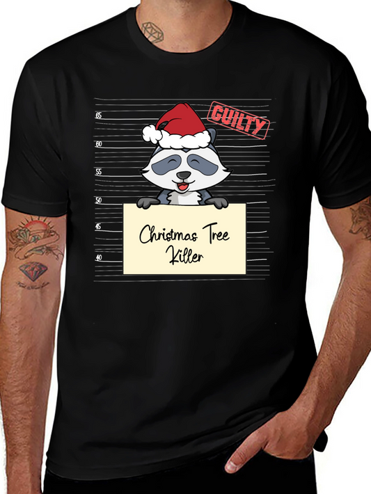 Christmas Tree Killer Racoon Guilty T-Shirt