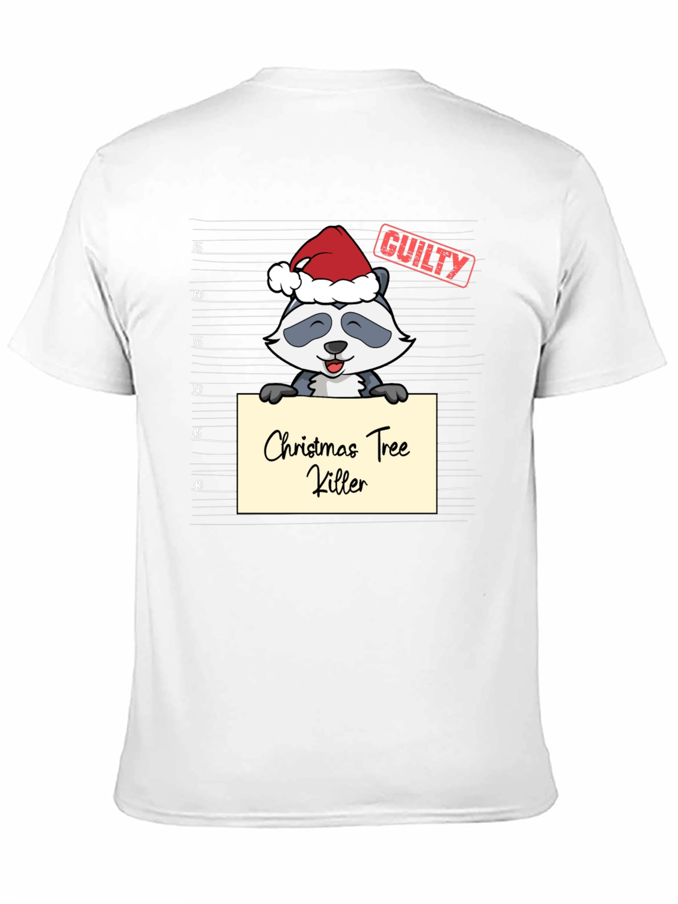 Christmas Tree Killer Racoon Guilty T-Shirt
