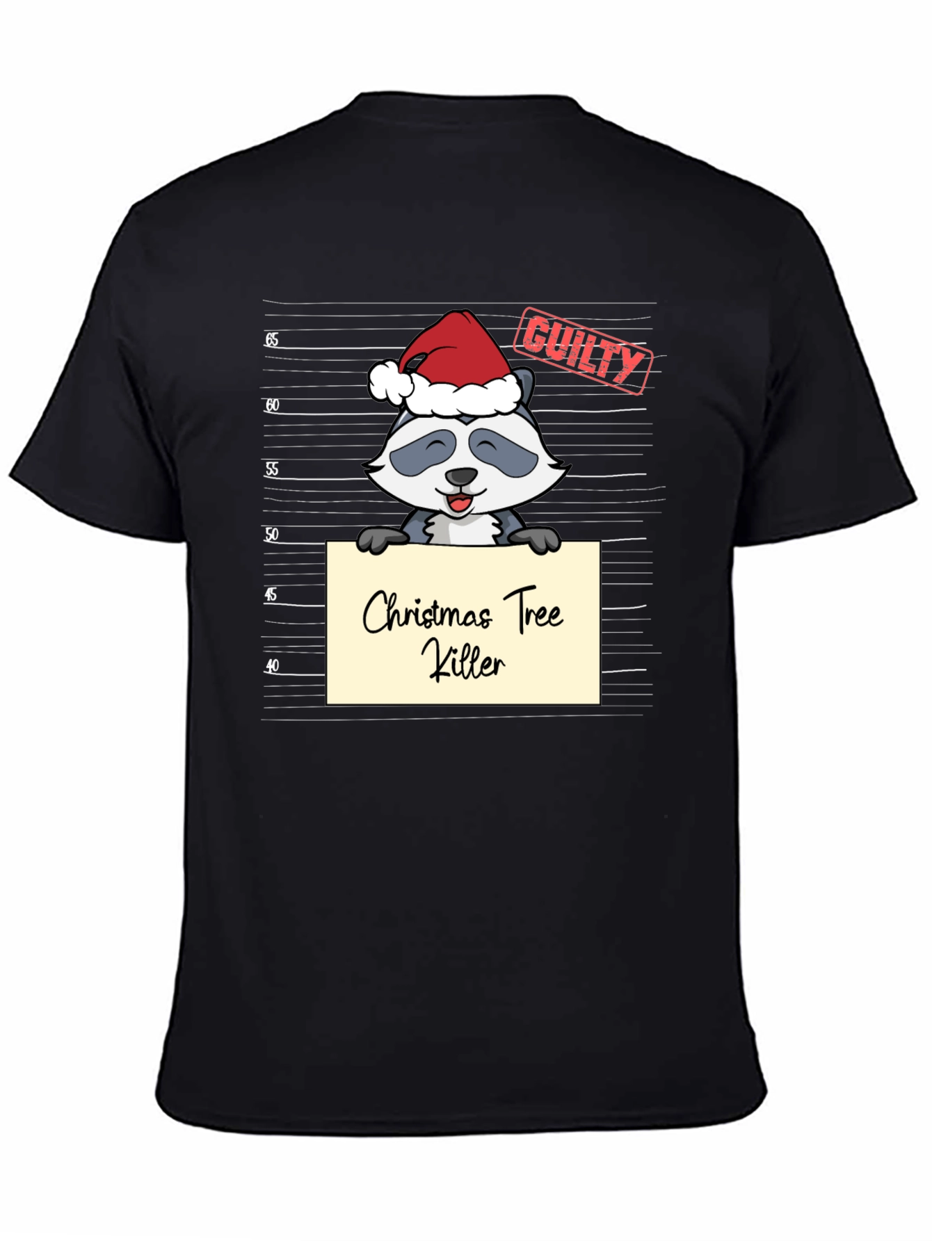 Christmas Tree Killer Racoon Guilty T-Shirt