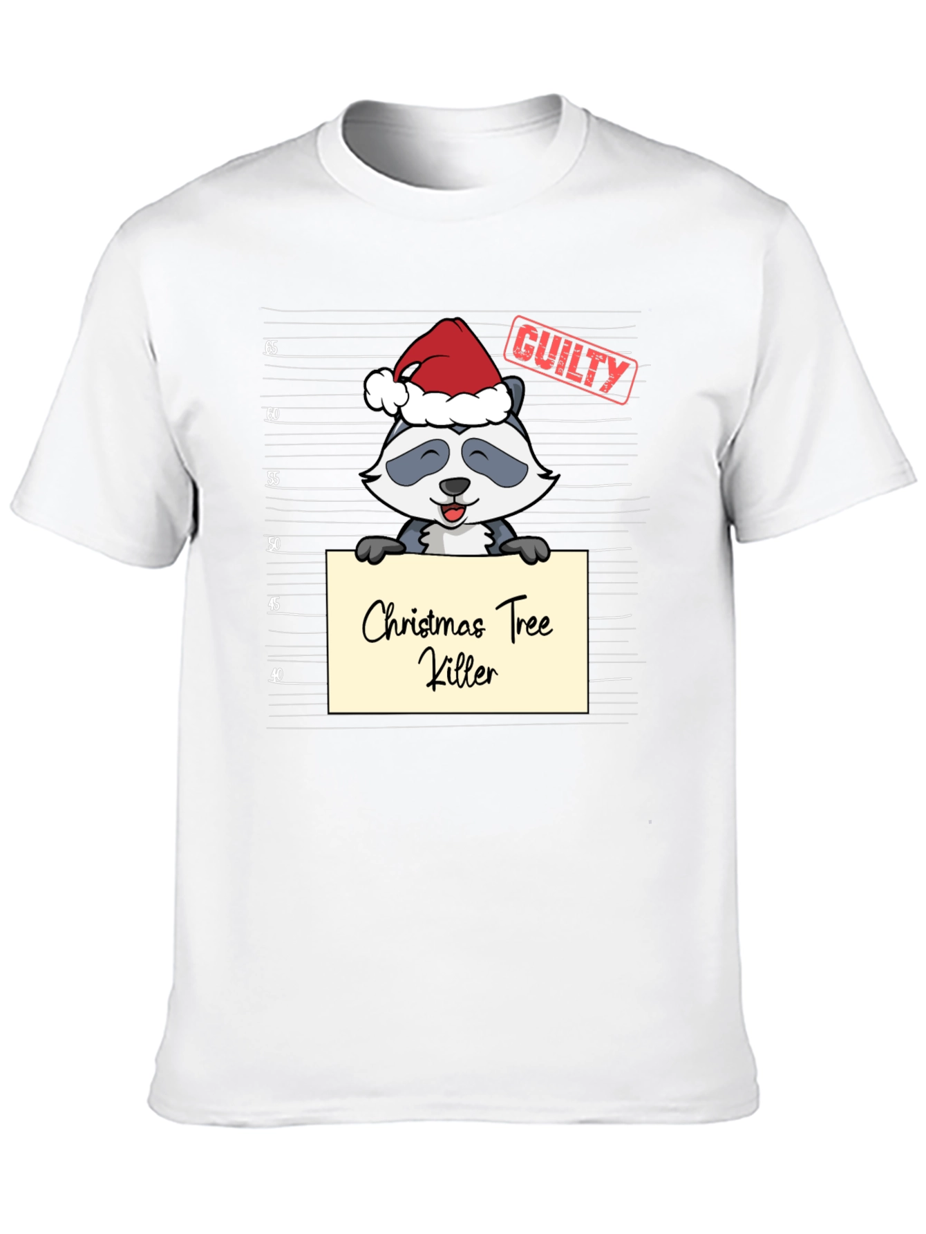 Christmas Tree Killer Racoon Guilty T-Shirt