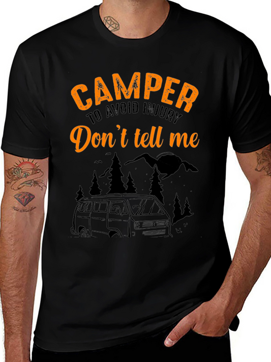 Camper Tee: Dont Tell Me! Black T-Shirt