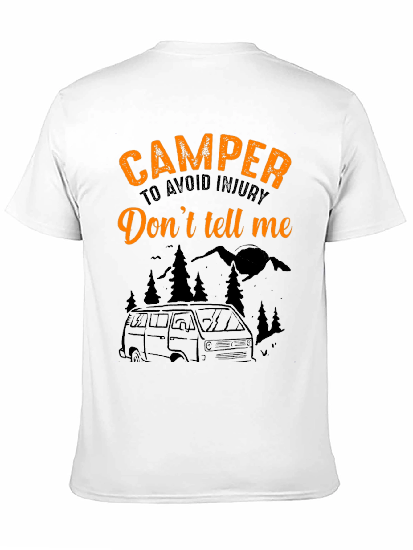Camper Tee: Dont Tell Me! Black T-Shirt