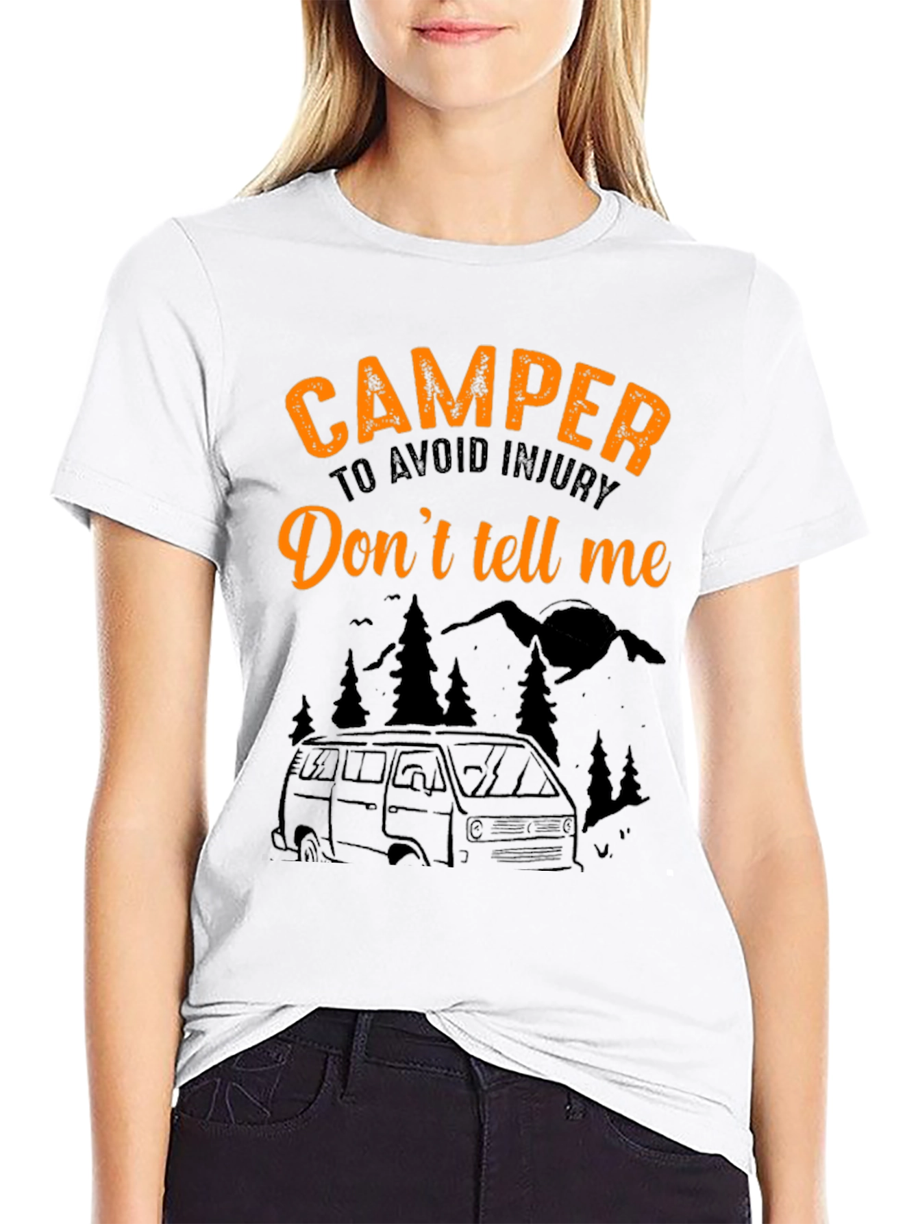 Camper Tee: Dont Tell Me! Black T-Shirt