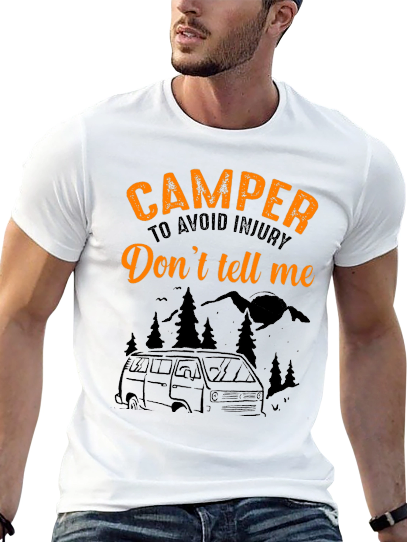 Camper Tee: Dont Tell Me! Black T-Shirt