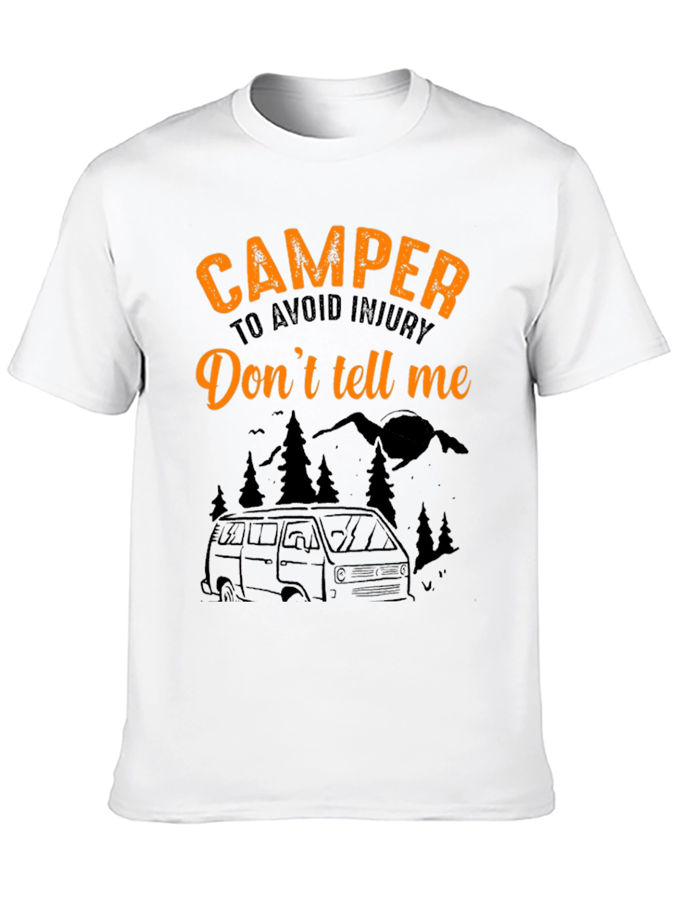 Camper Tee: Dont Tell Me! Black T-Shirt