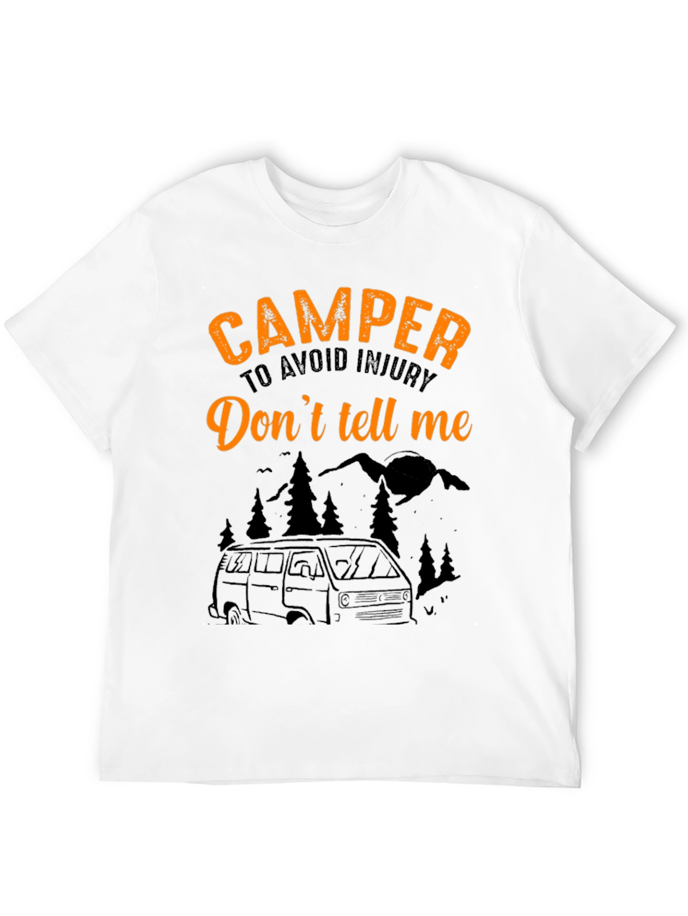 Camper Tee: Dont Tell Me! Black T-Shirt