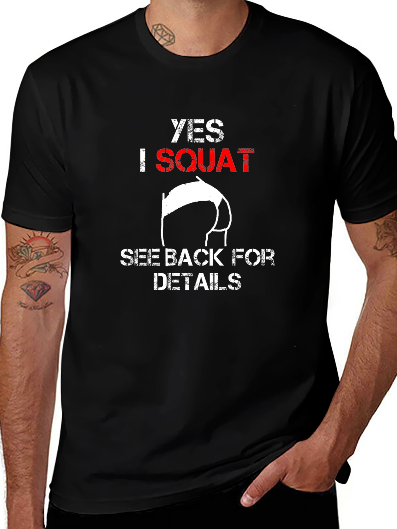 Yes I Squat Funny Graphic T-Shirt
