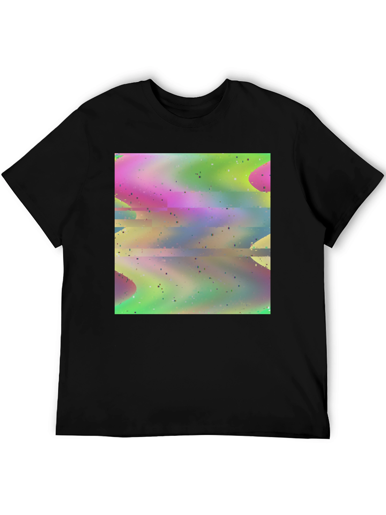 Abstract Glitch Art T-Shirt - Stylish Graphic Tee
