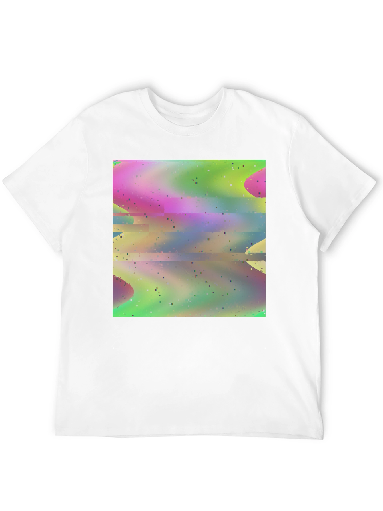 Abstract Glitch Art T-Shirt - Stylish Graphic Tee