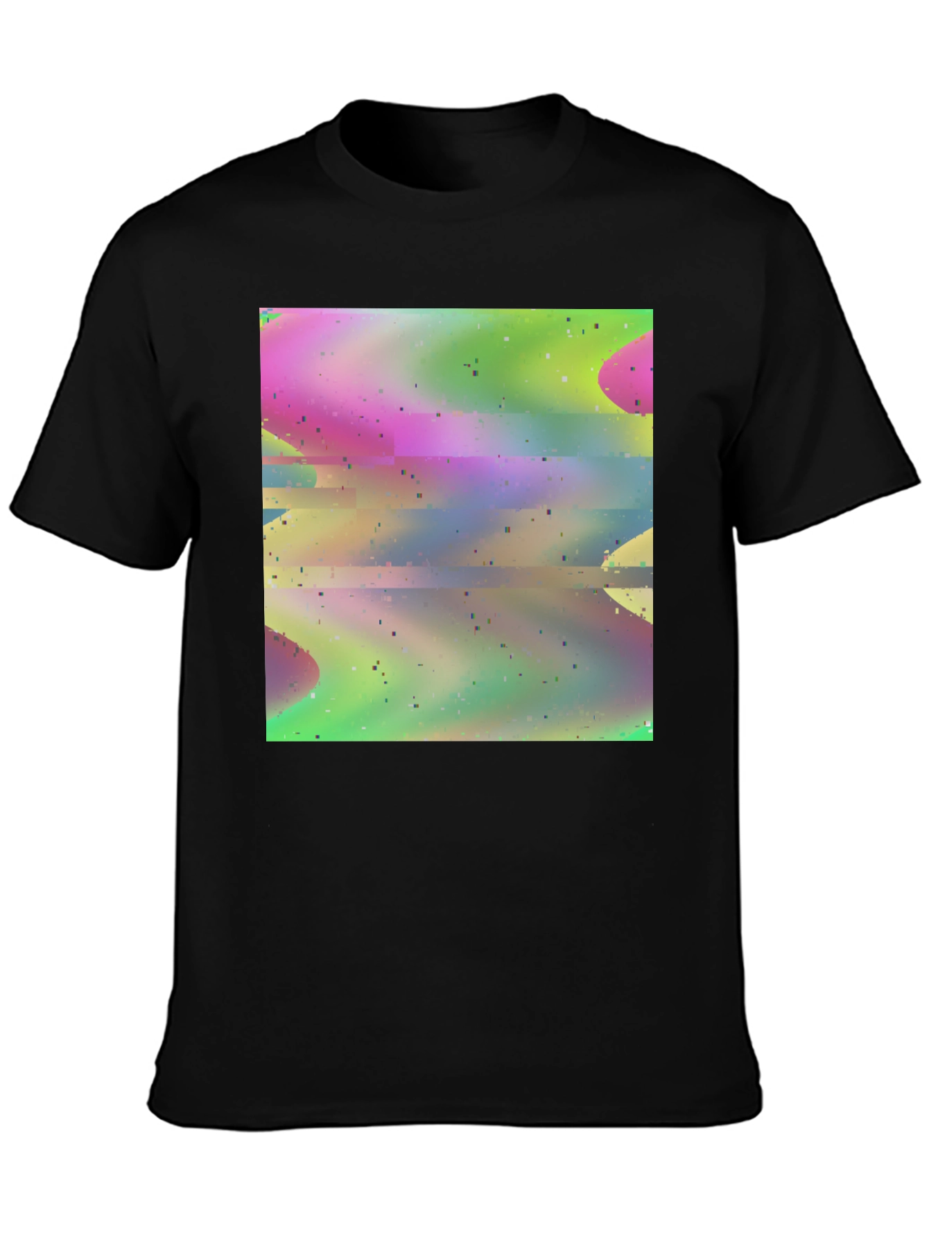 Abstract Glitch Art T-Shirt - Stylish Graphic Tee