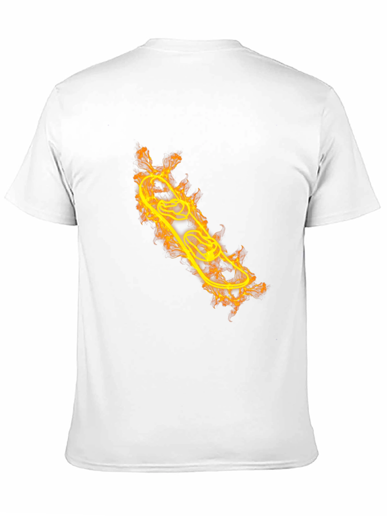 Fiery Skateboarder T-Shirt - Black Cotton Tee