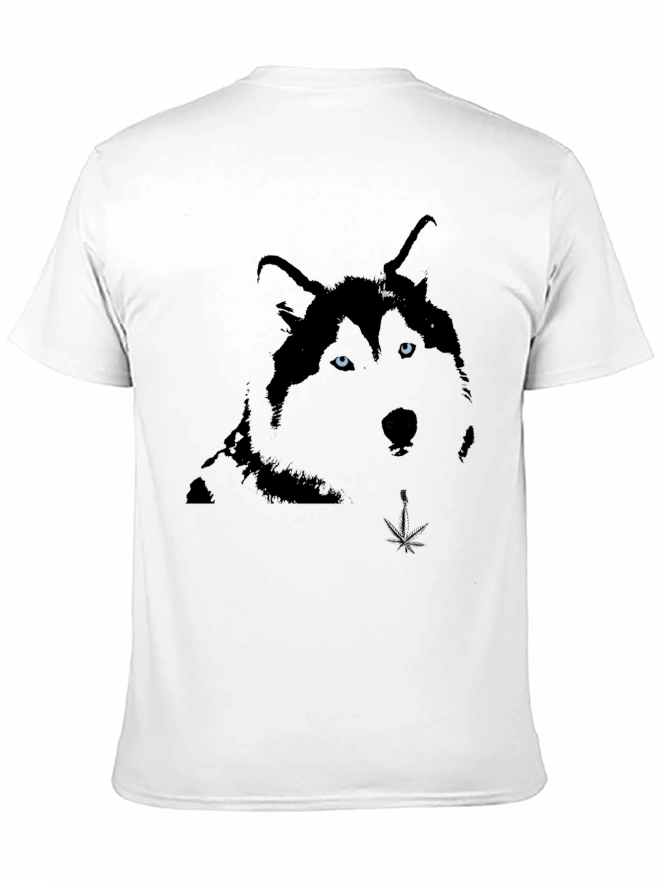 Cool Husky Graphic Print Tee - Black