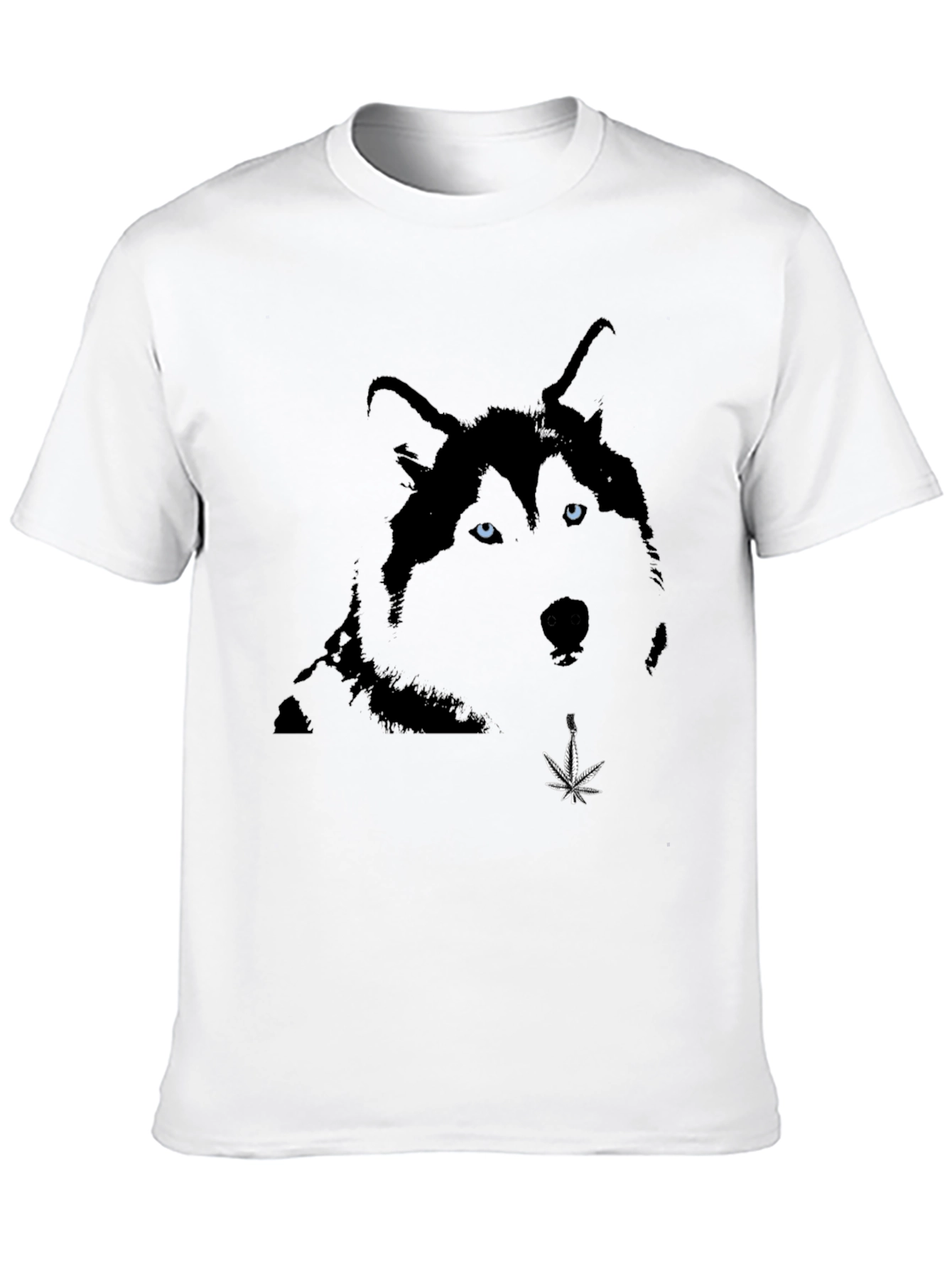 Cool Husky Graphic Print Tee - Black