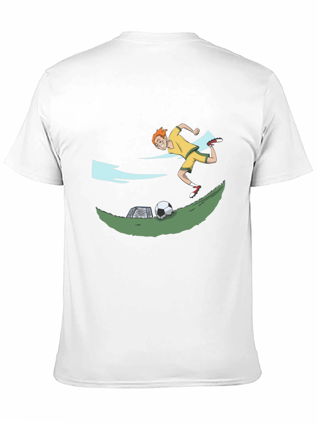 Soccer Cartoon Black T-Shirt