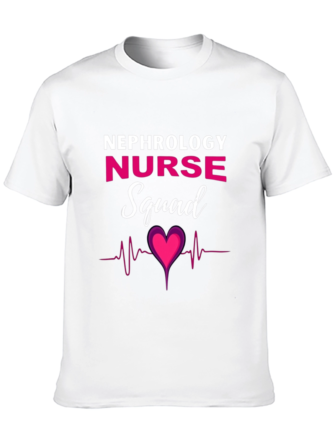 Nephrology Nurse Squad T-Shirt - Heartbeat Design