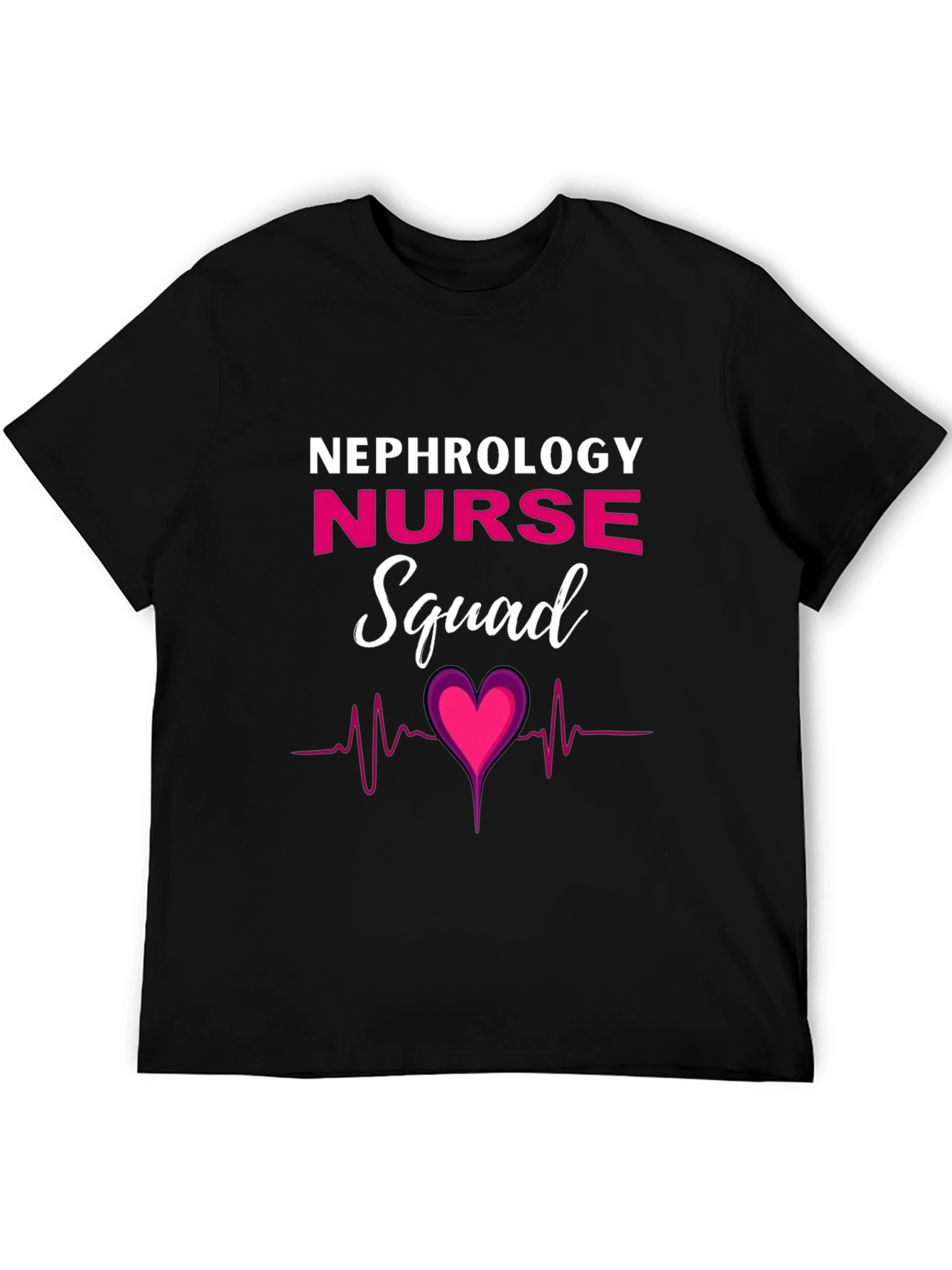 Nephrology Nurse Squad T-Shirt - Heartbeat Design