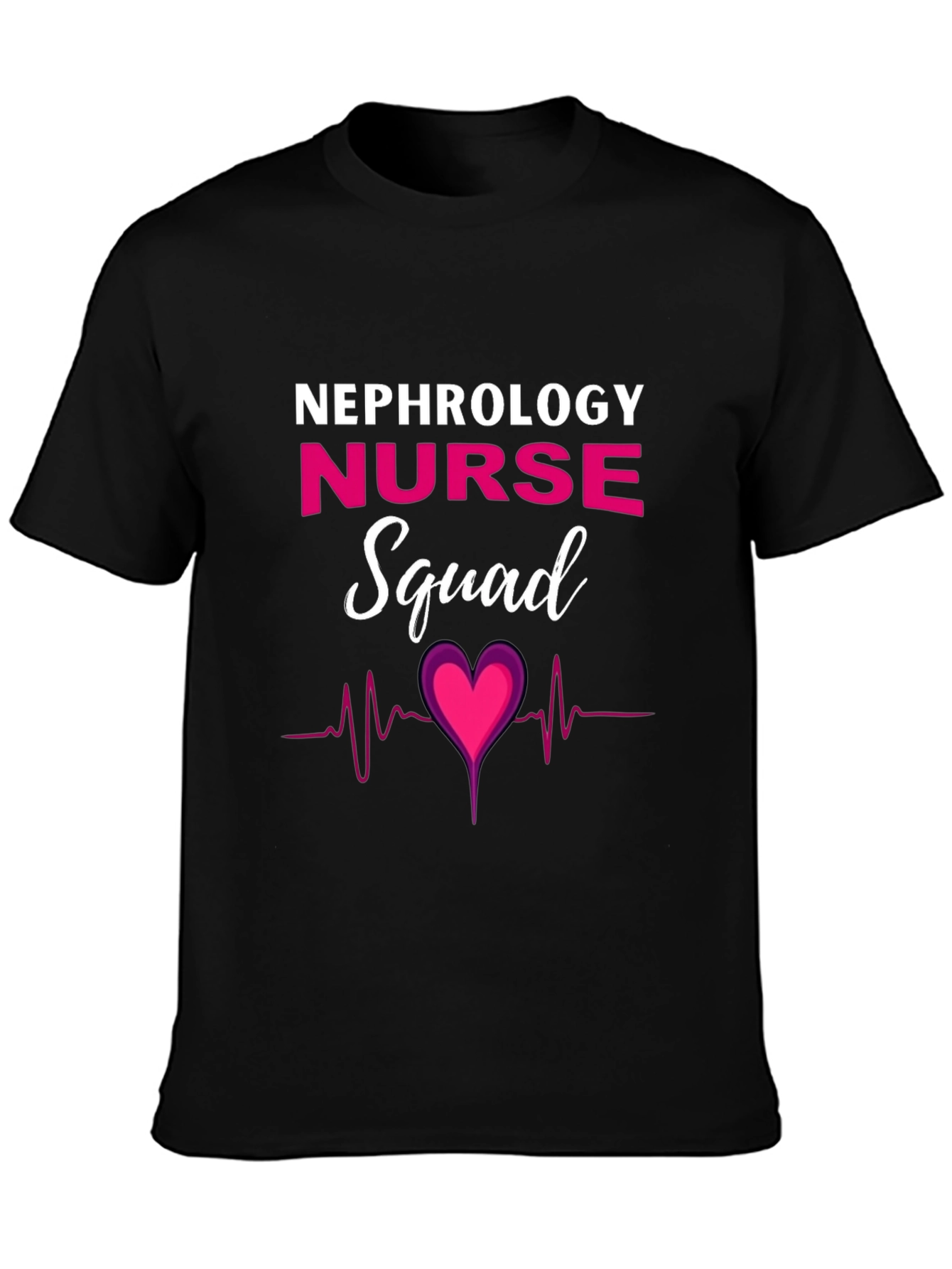 Nephrology Nurse Squad T-Shirt - Heartbeat Design