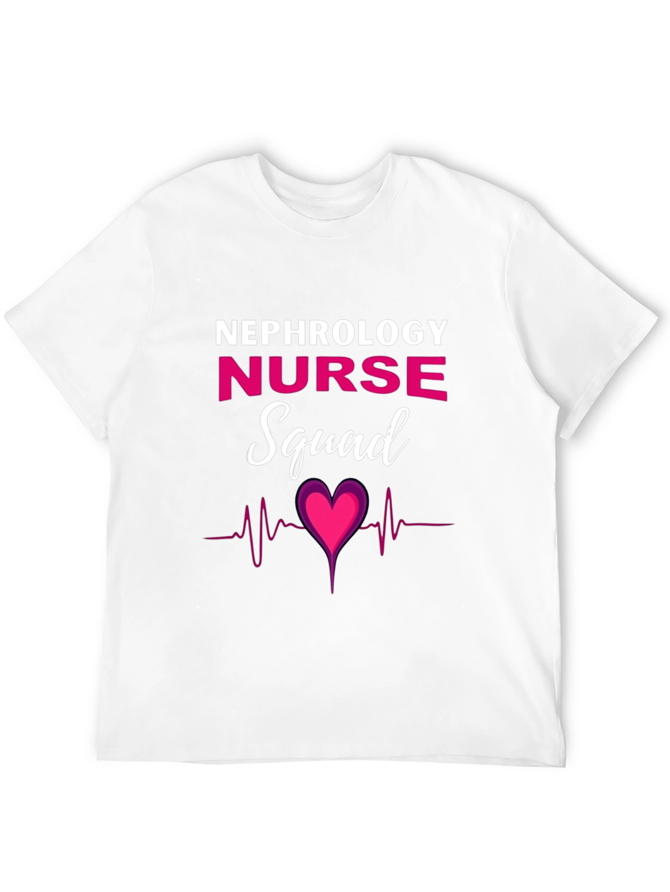 Nephrology Nurse Squad T-Shirt - Heartbeat Design