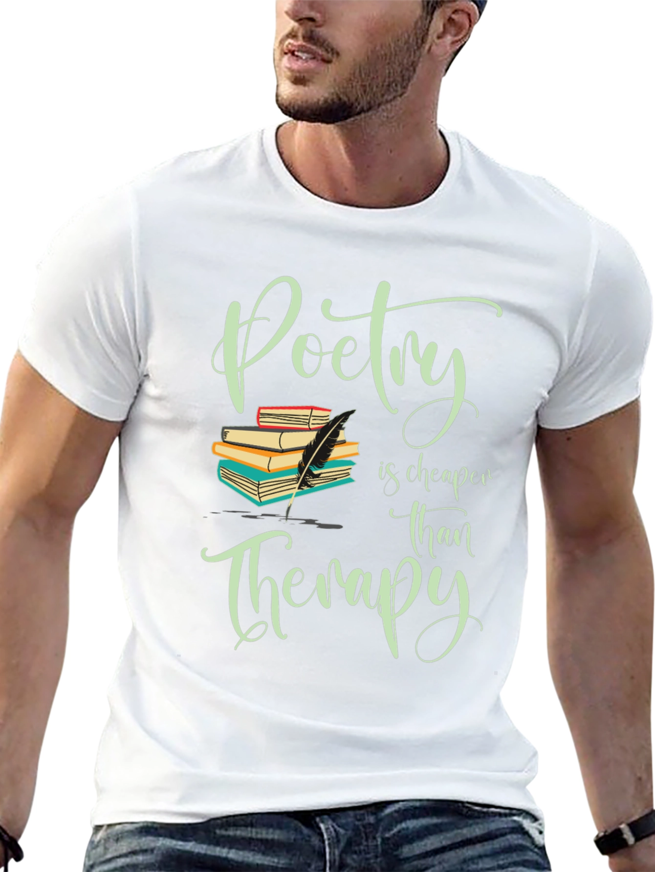Poetry is Cheaper Than Therapy Graphic Tee