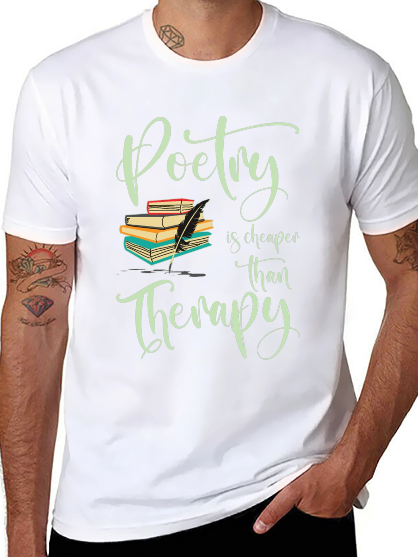 Poetry is Cheaper Than Therapy Graphic Tee