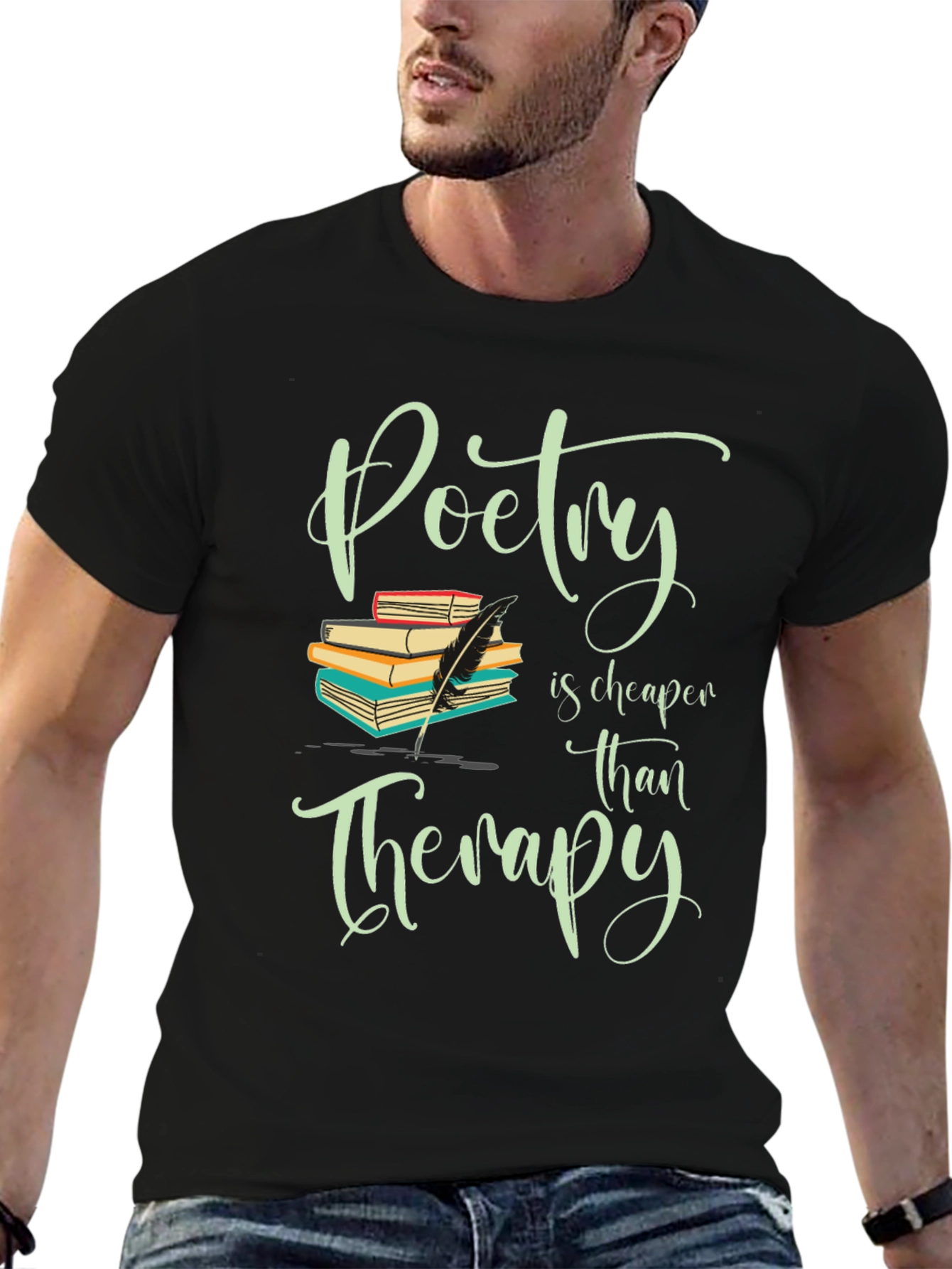 Poetry is Cheaper Than Therapy Graphic Tee