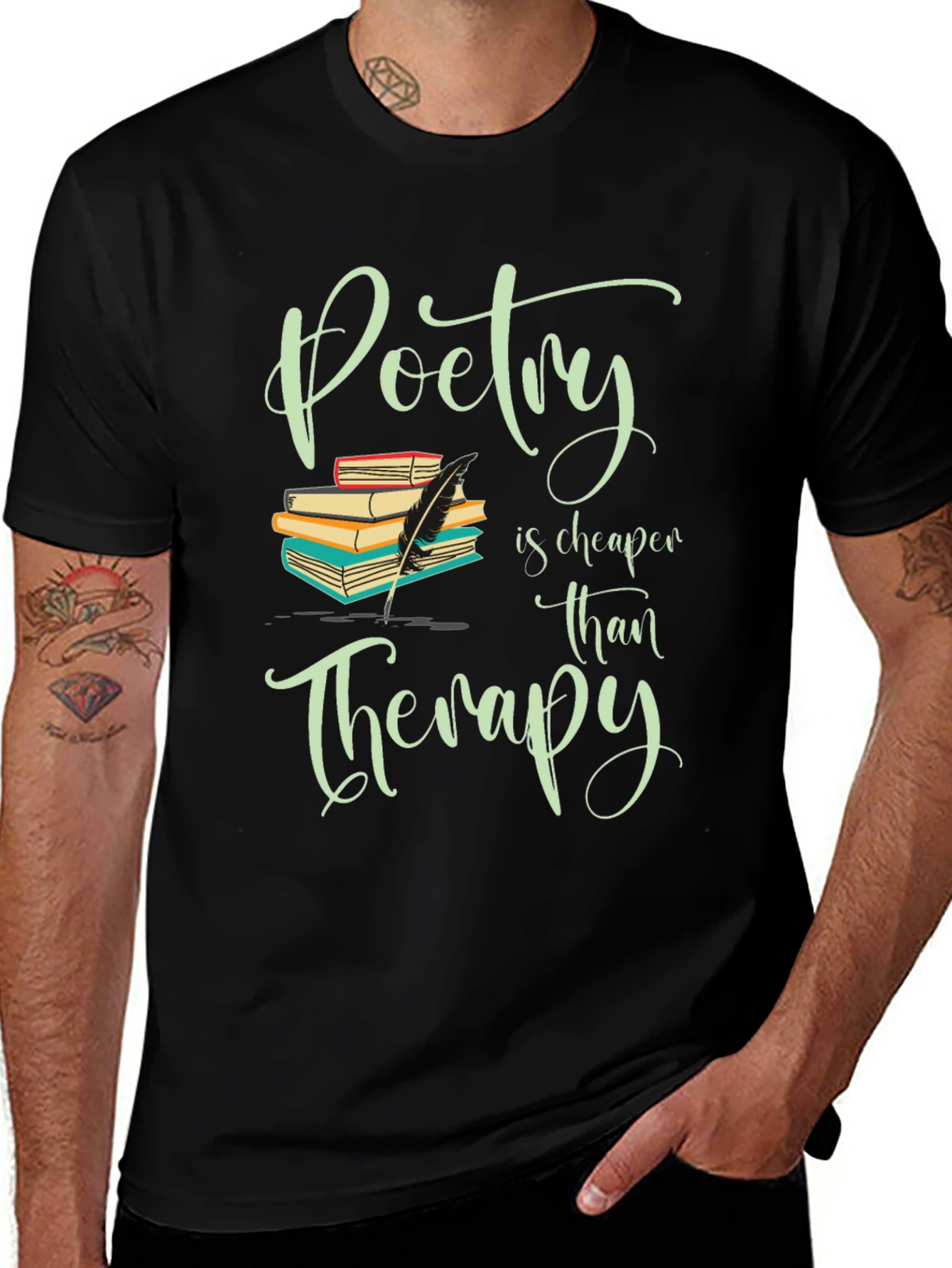 Poetry is Cheaper Than Therapy Graphic Tee