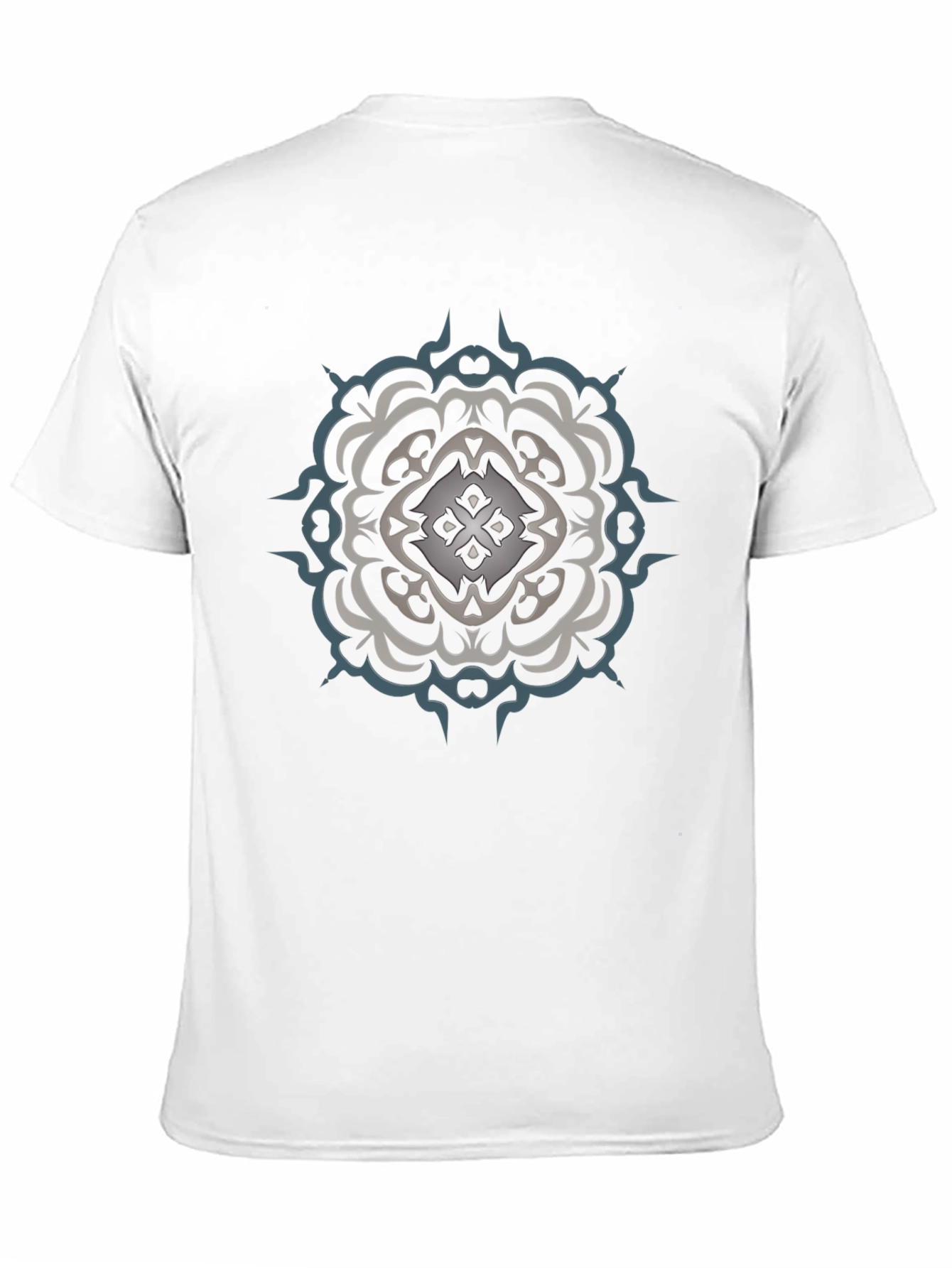 Abstract Mandala Graphic Black T-Shirt