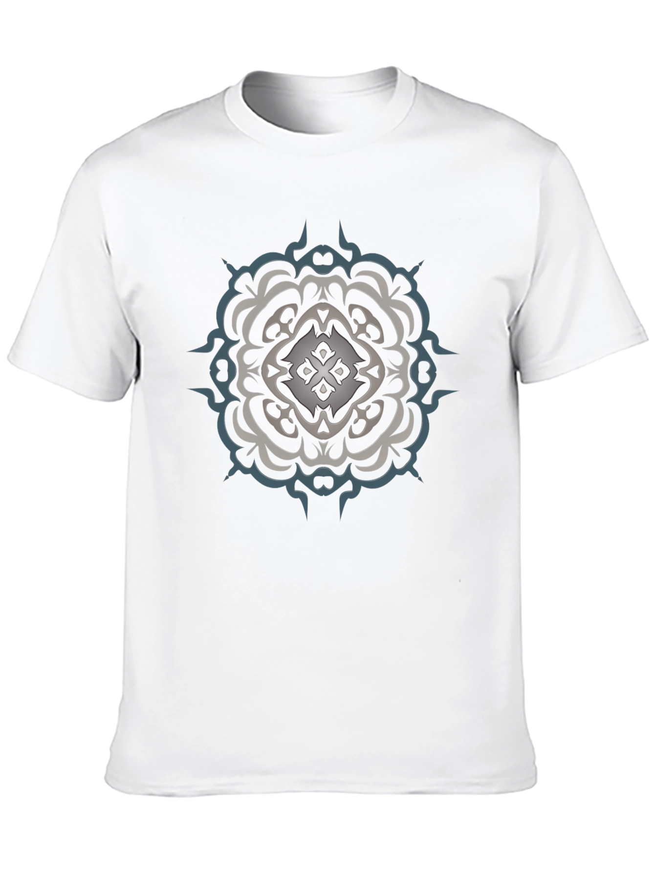 Abstract Mandala Graphic Black T-Shirt
