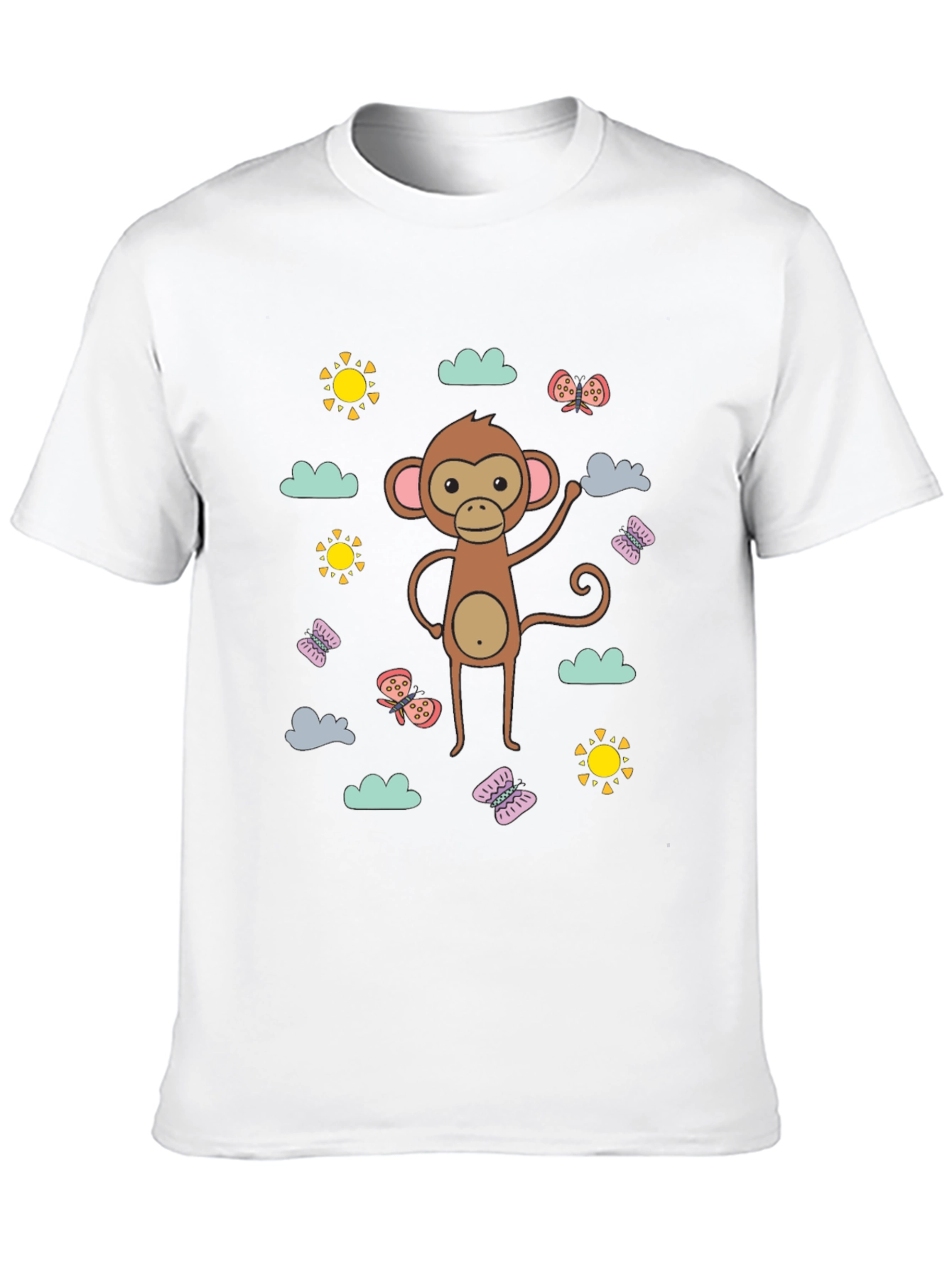 Fun Monkey Graphic Tee - Black Cotton Comfort
