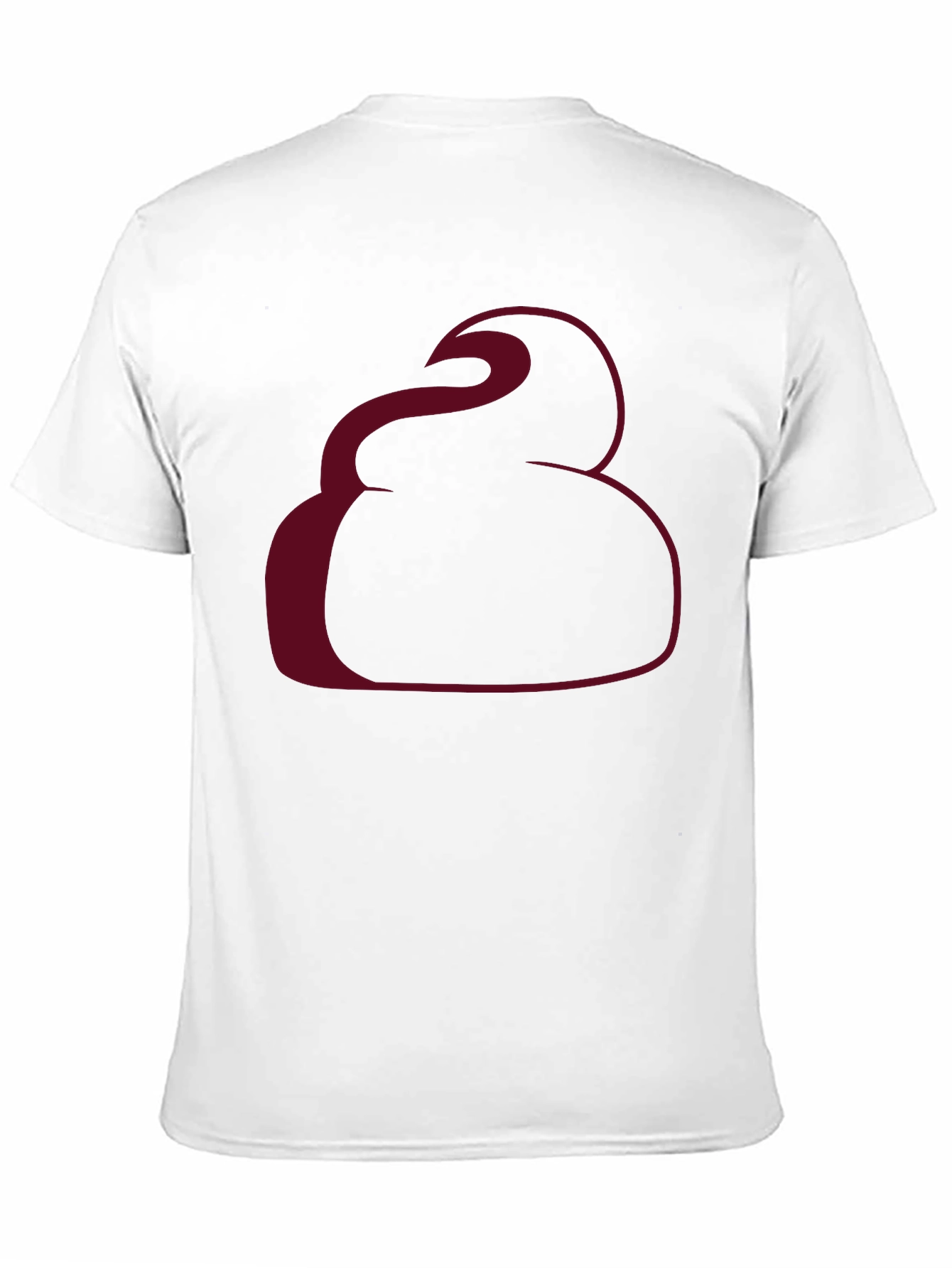 Unique Graphic Tee - Burgundy Swirl Design Black T-Shirt