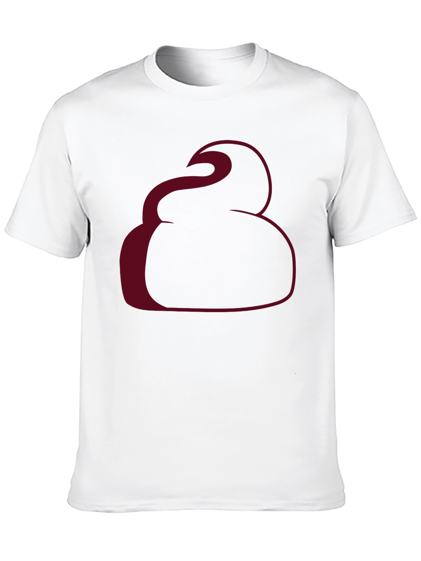 Unique Graphic Tee - Burgundy Swirl Design Black T-Shirt