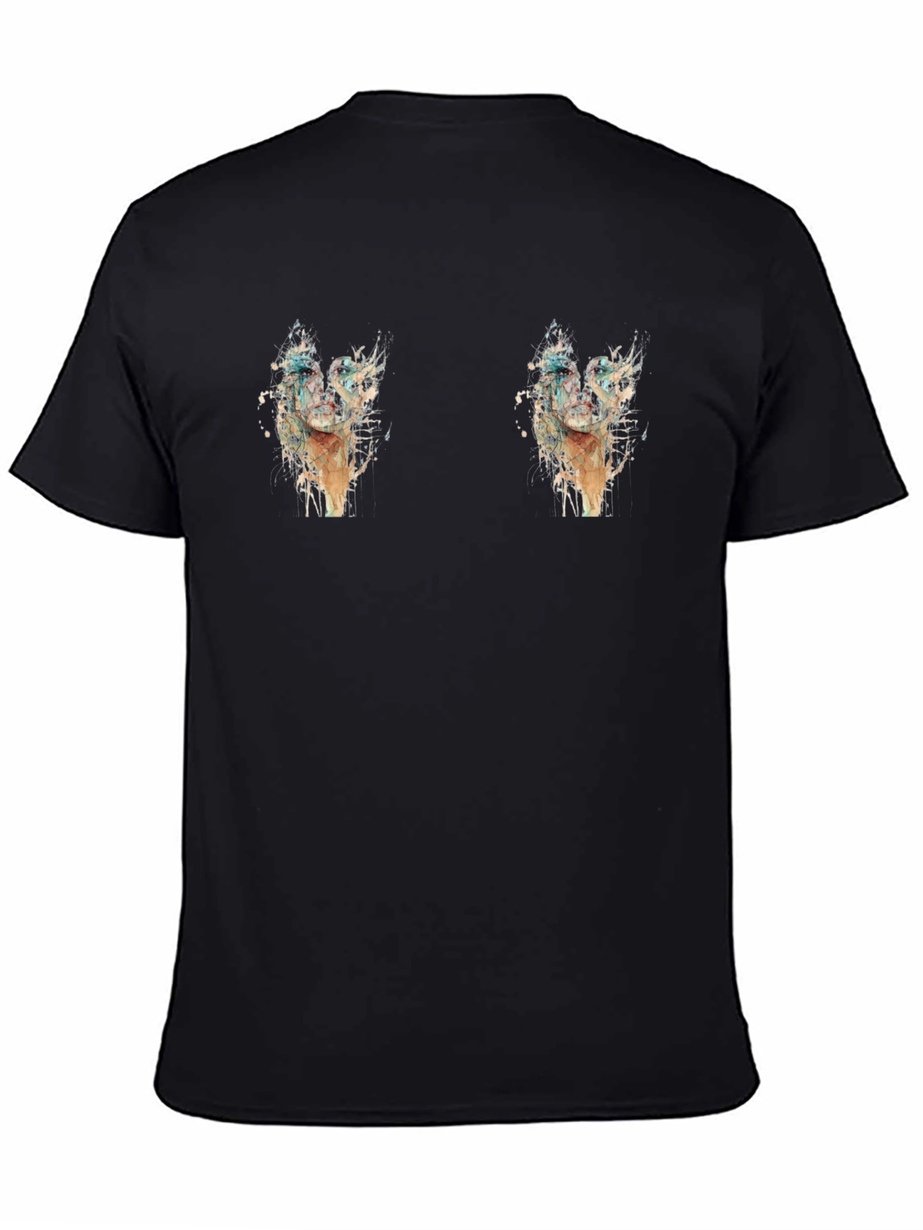 Mens Graphic Black T-Shirt - Cactus Design