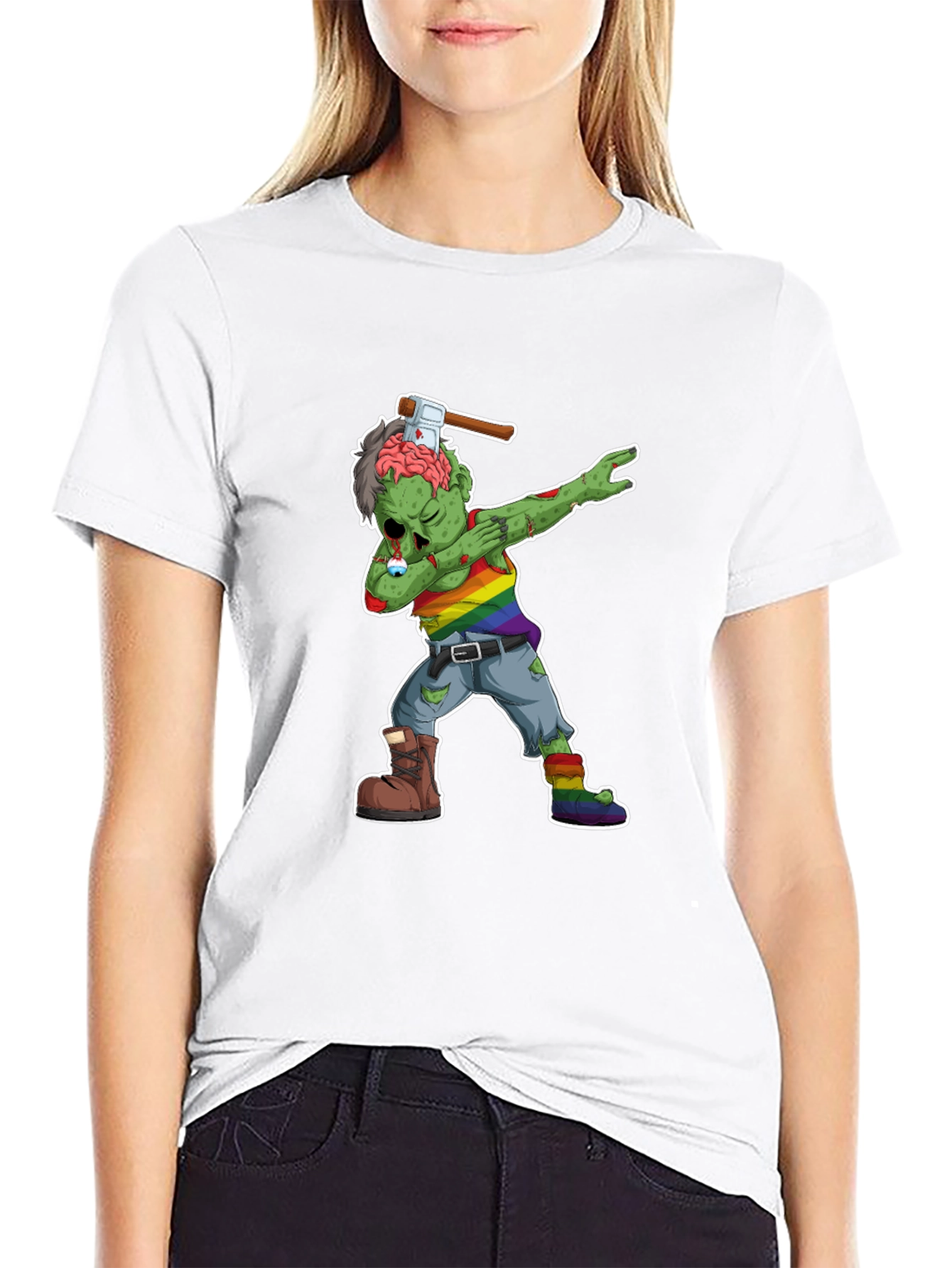Dabbing Zombie Pride T-Shirt - Halloween Fun