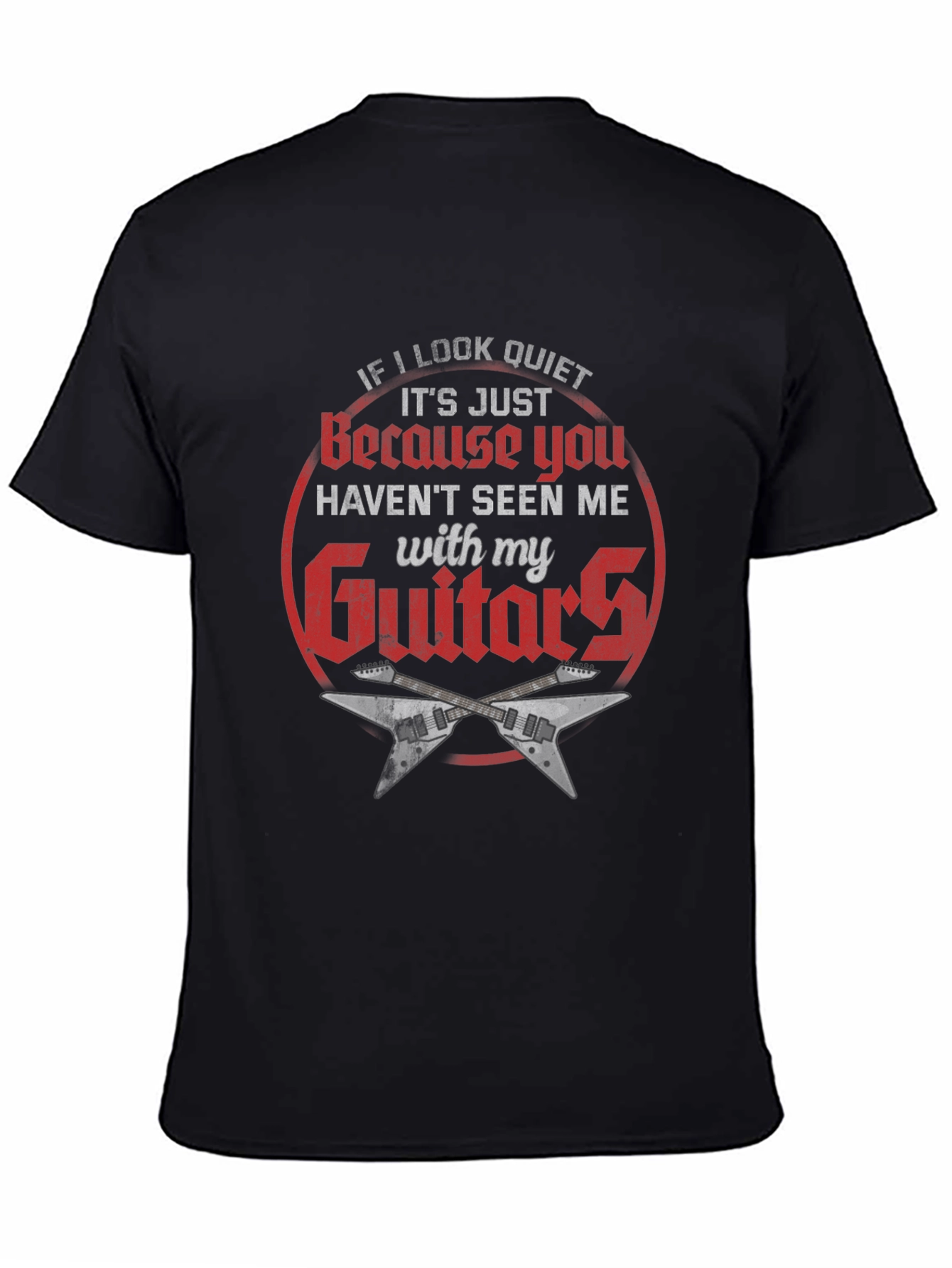 Quiet? Guitar T-Shirt - Rock Music
