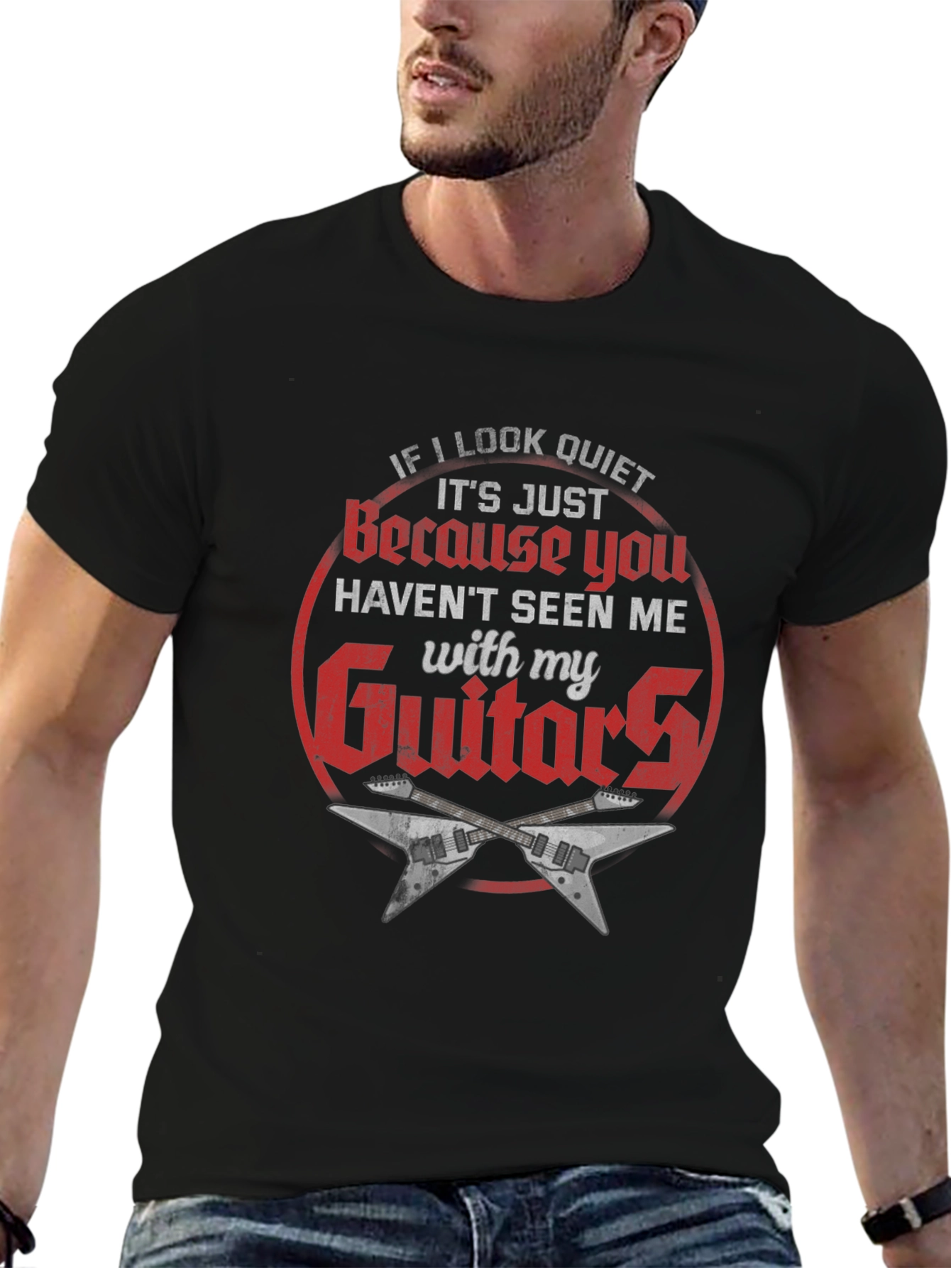 Quiet? Guitar T-Shirt - Rock Music