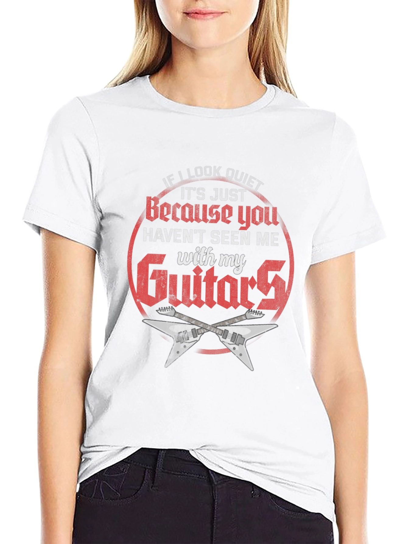 Quiet? Guitar T-Shirt - Rock Music