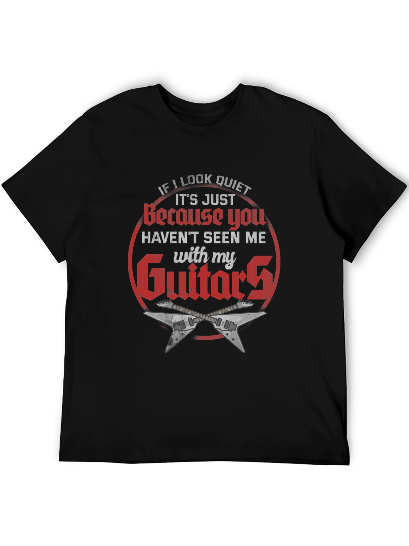 Quiet? Guitar T-Shirt - Rock Music
