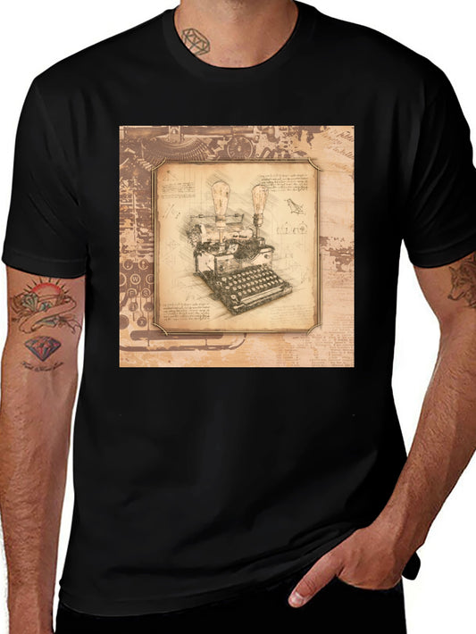 Vintage Typewriter Design T-Shirt