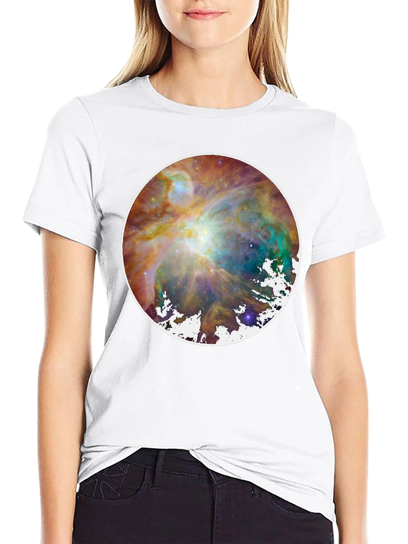 Nebula Print Black T-Shirt