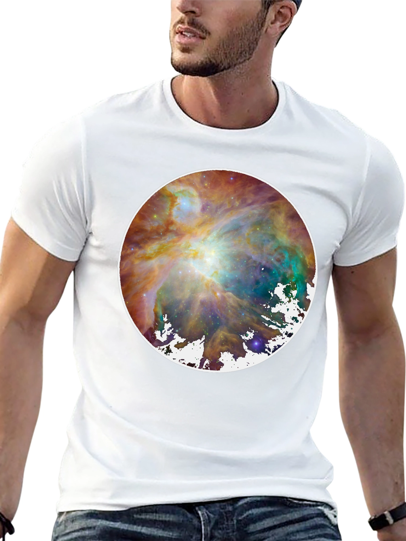 Nebula Print Black T-Shirt