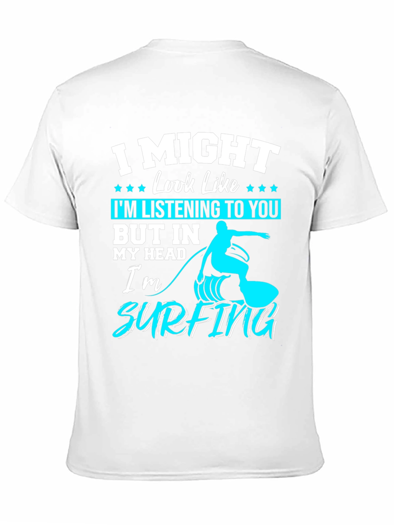 Surfing Head T-Shirt: Funny Mens Tee